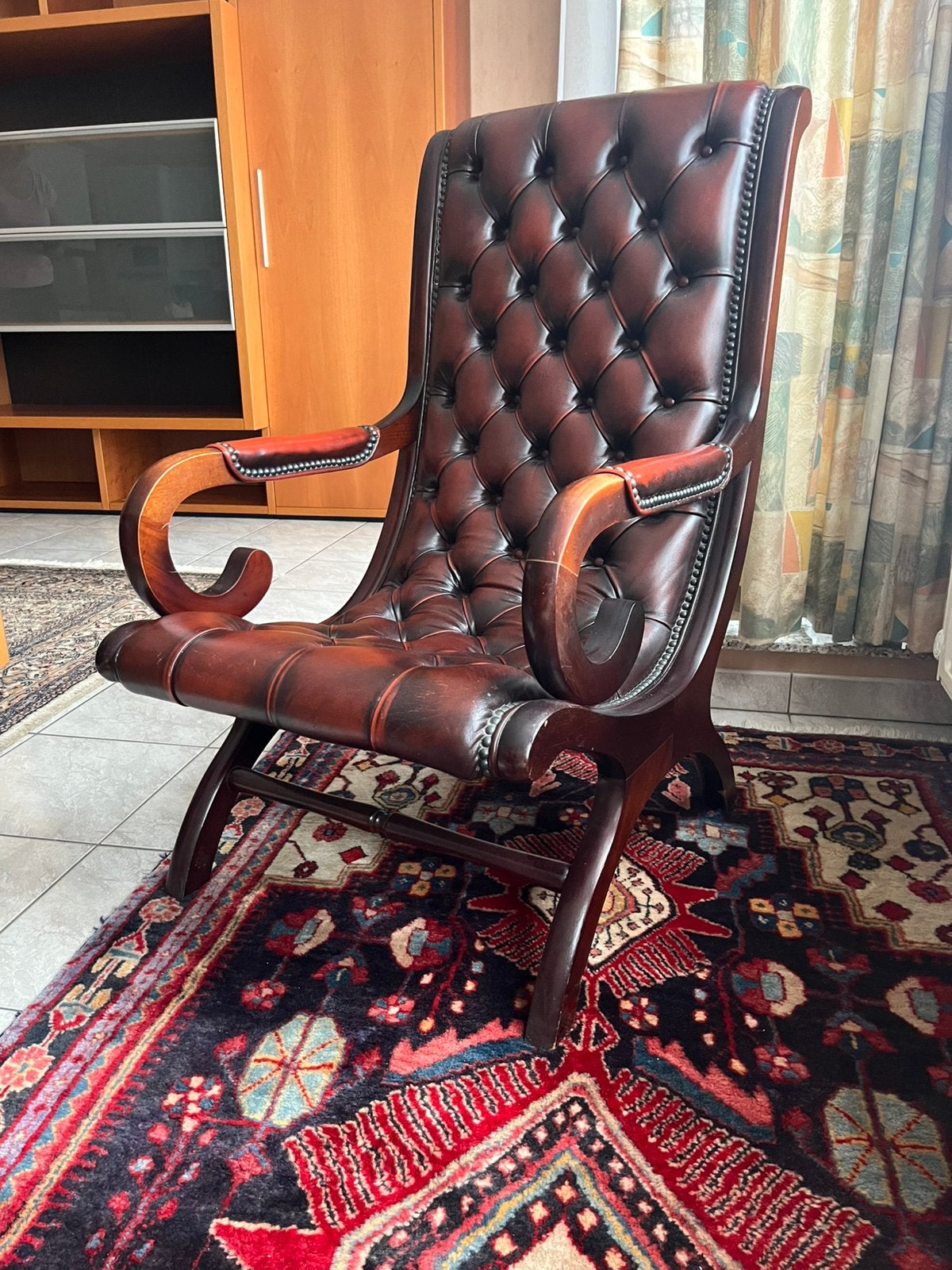 Ligzetel/fauteuil - Leder - Hoge kwaliteit, Ophalen, Zo goed als nieuw
