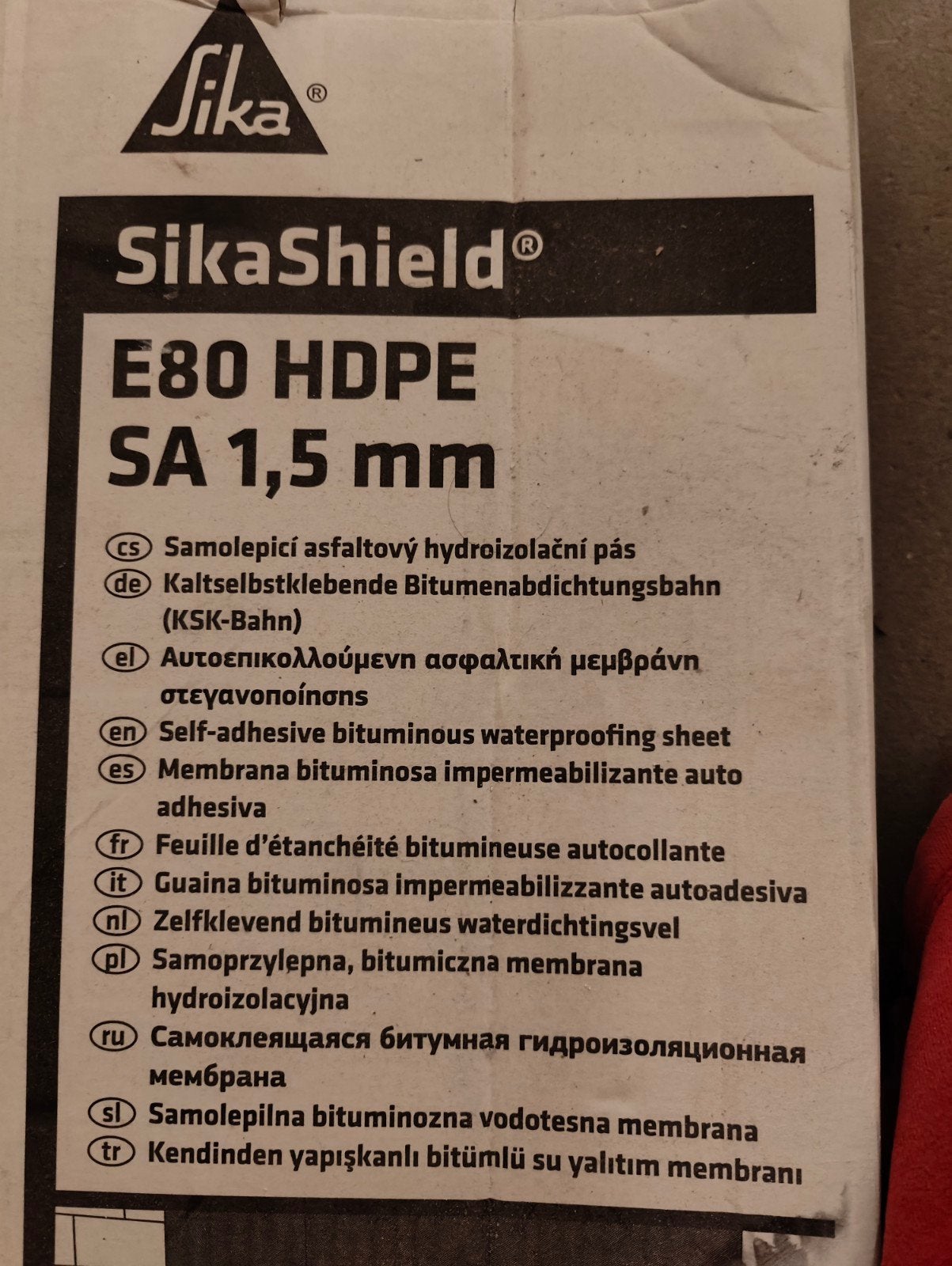 zelfklevende bitumius waterdichtinsvel, Ophalen, Nieuw, Overige materialen, Minder dan 4 cm