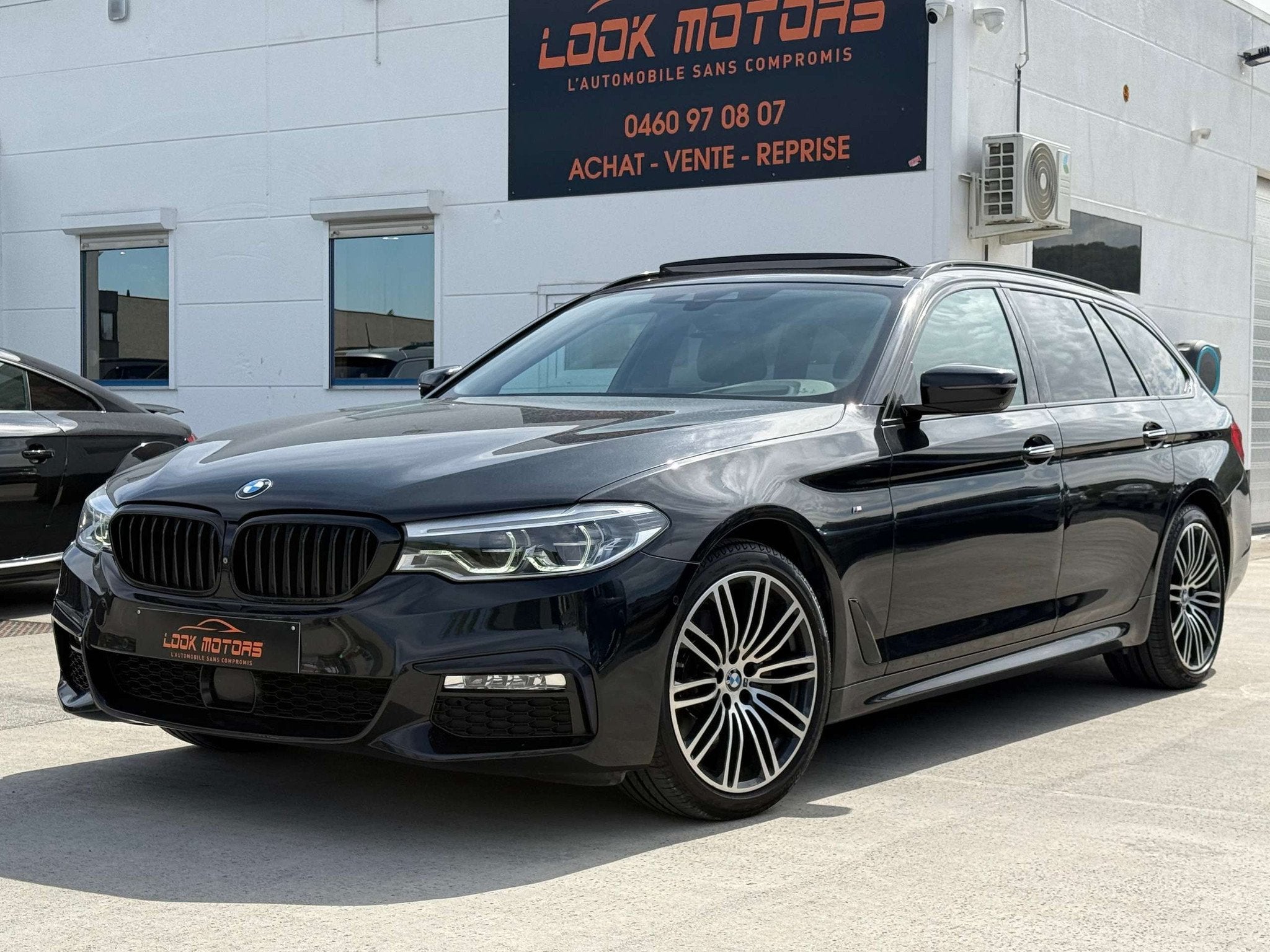 BMW 5 Serie 520 dA TOURING PACK M 190CV PANO HEAD UP COCKPIT, Cuir, Euro 6, Noir, Automatique