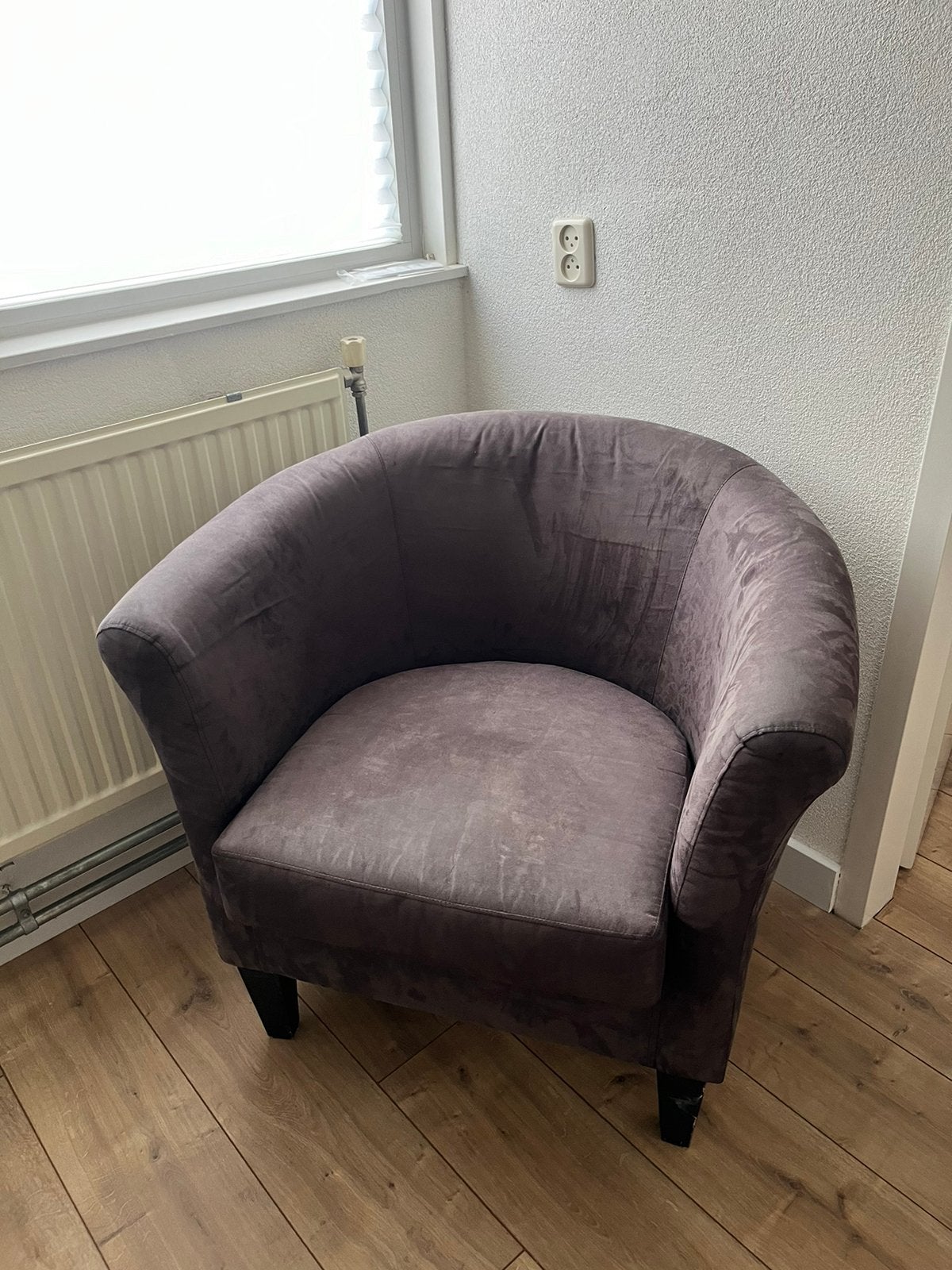 Fauteuil van Alcantara stof – Donkergrijs, Enlèvement, Comme neuf, Tissus