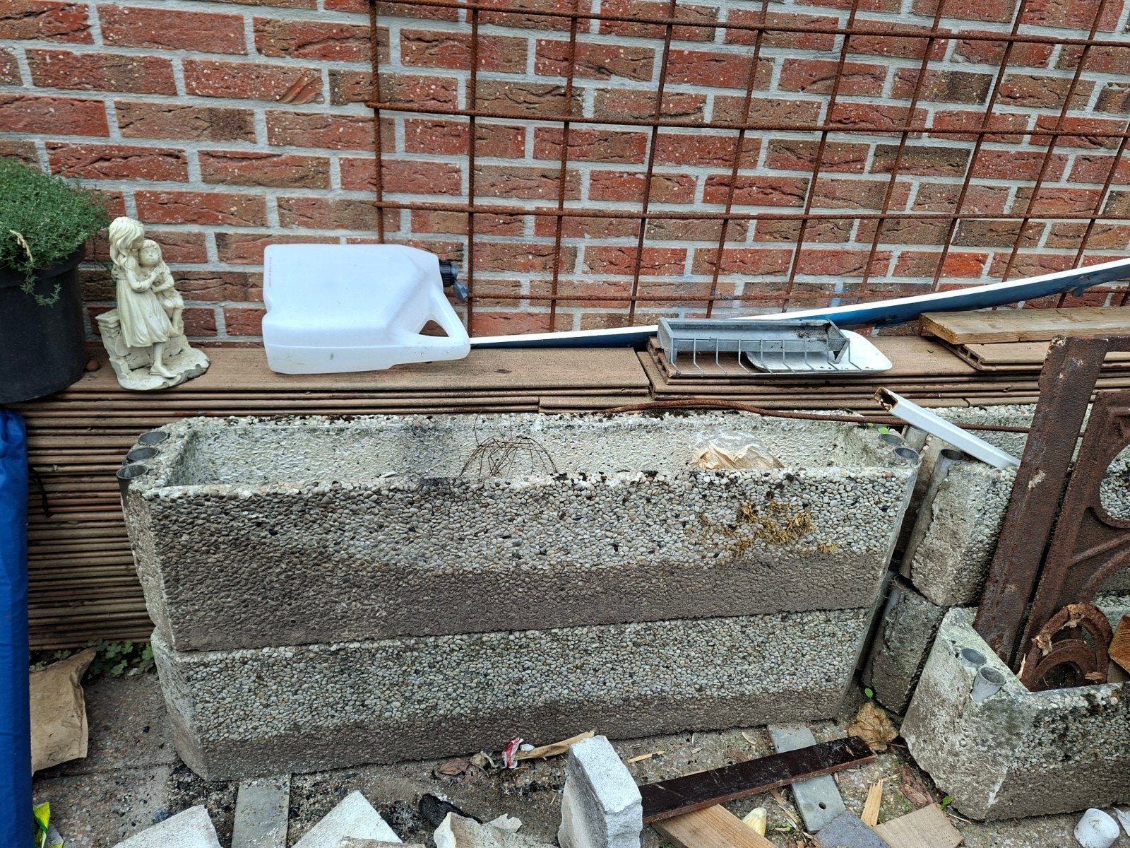 Beton bloemen bakjes 7 stk, Ophalen