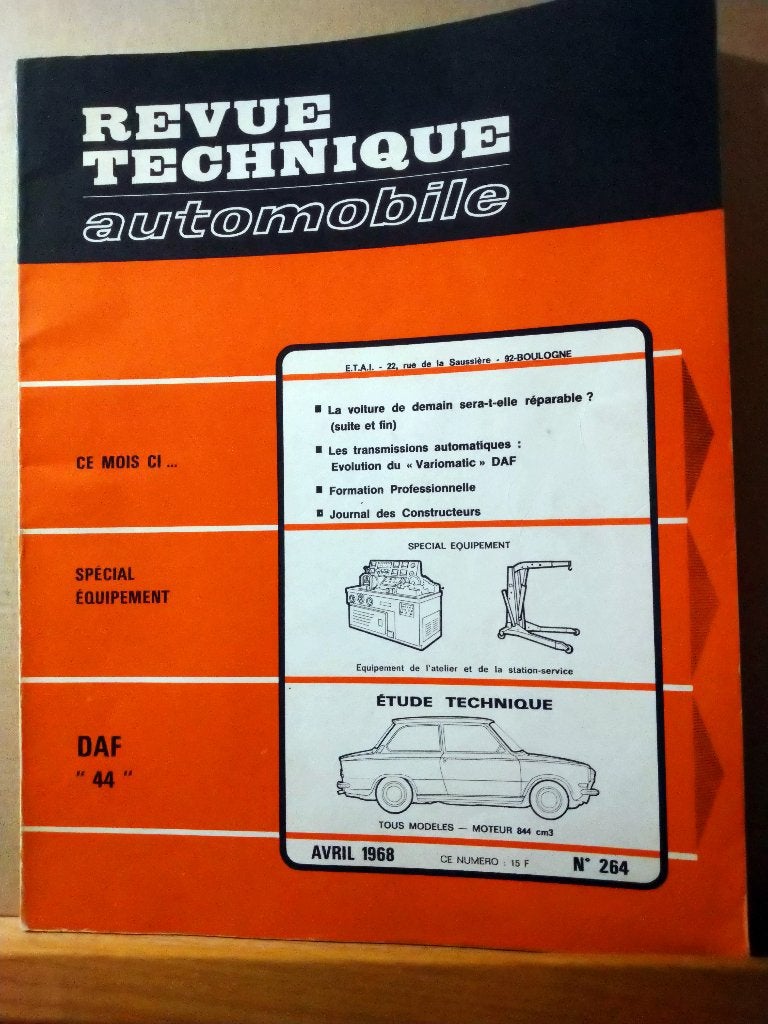 RTA 264 - DAF 44 - avril 1968, Enlèvement ou Envoi