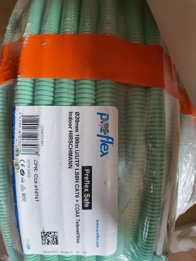 Telenet coaxial Preflex Safe/pour Hirschmann 60 mètres, Enlèvement ou Envoi, Neuf, Câble ou Fil électrique