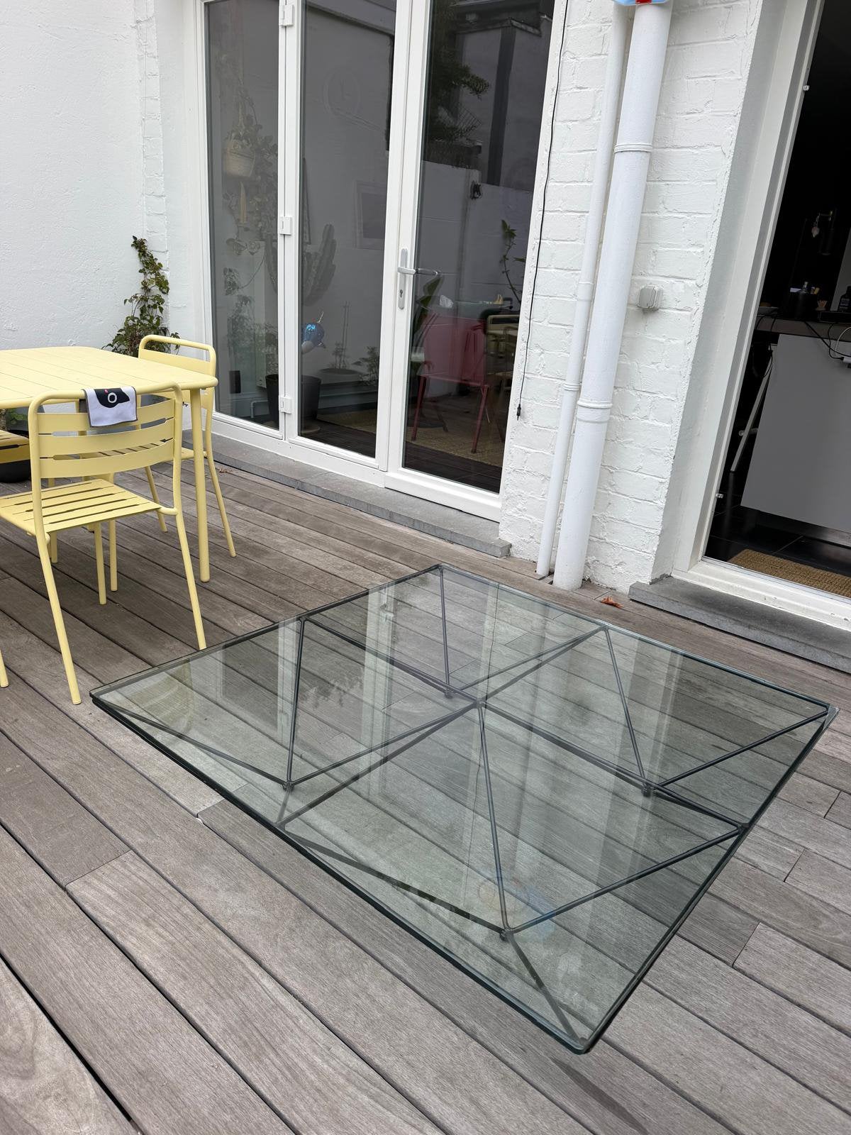 Large Alanda Coffee Table By Paolo Piva For B&b Italia,, Ophalen, Gebruikt, Minimal, Glas