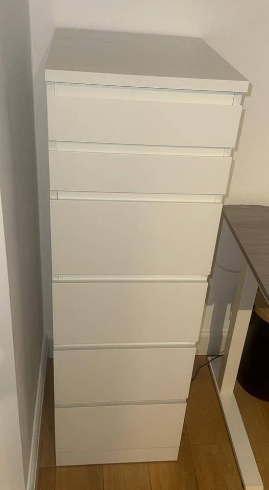 Commode IKEA MALM à 6 tiroirs, 5 tiroirs ou plus, Enlèvement, Utilisé