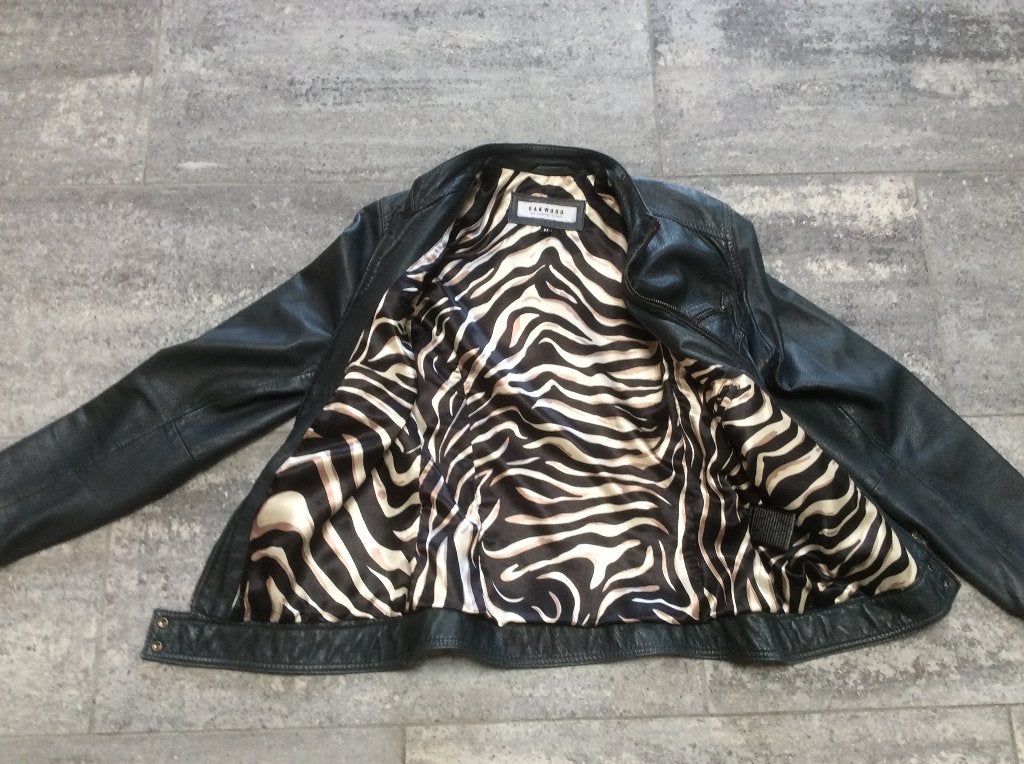 Jas leder Oakwood M, Kleding | Dames, Maat 38/40 (M), Blauw, Ophalen of Verzenden, Zo goed als nieuw