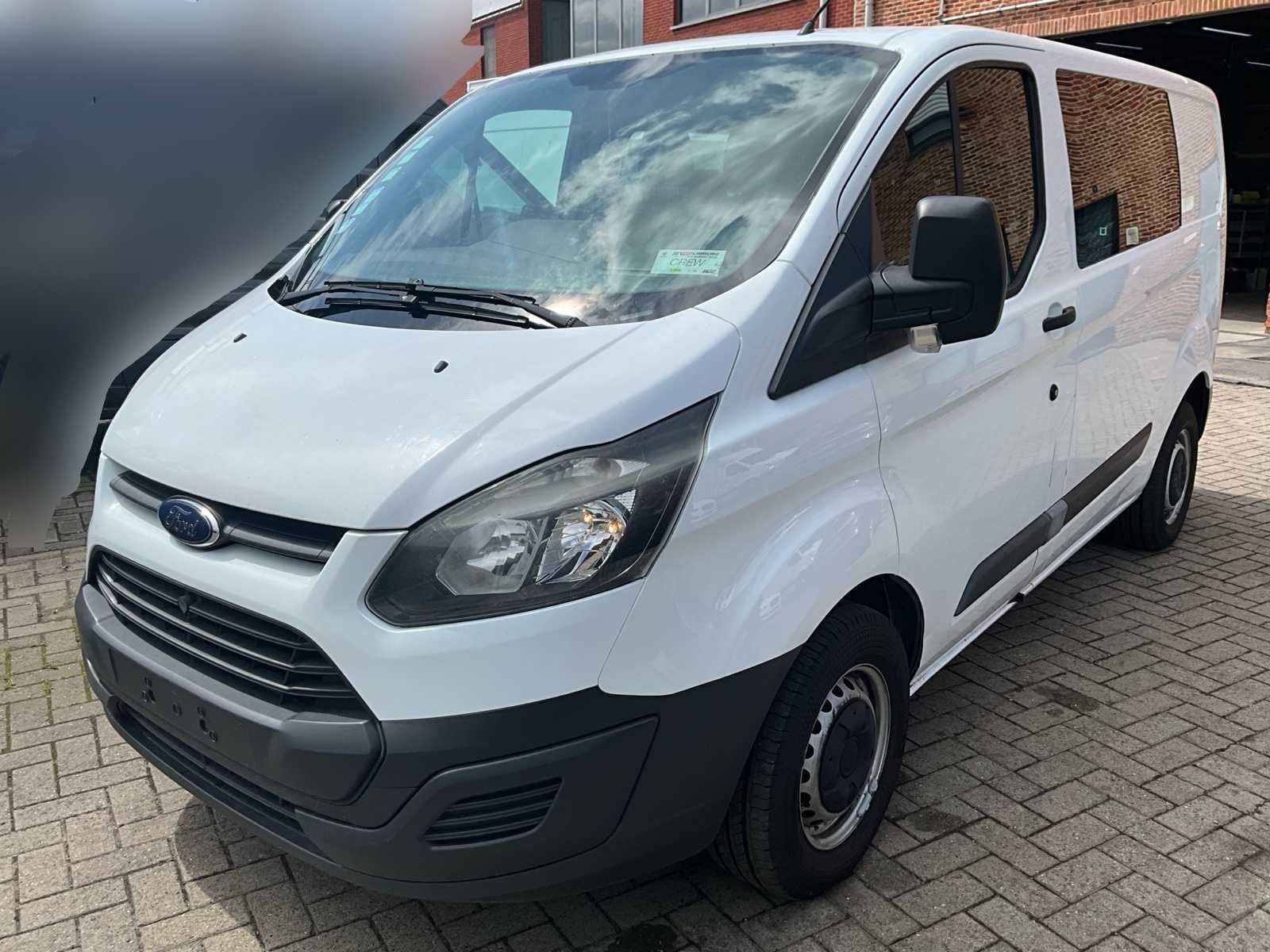 2013 Ford Transit Custom - 6 pers -trekhaak - nieuwe banden, Auto's, Bestelwagens en Lichte vracht, Euro 5, Gebruikt, Bedrijf