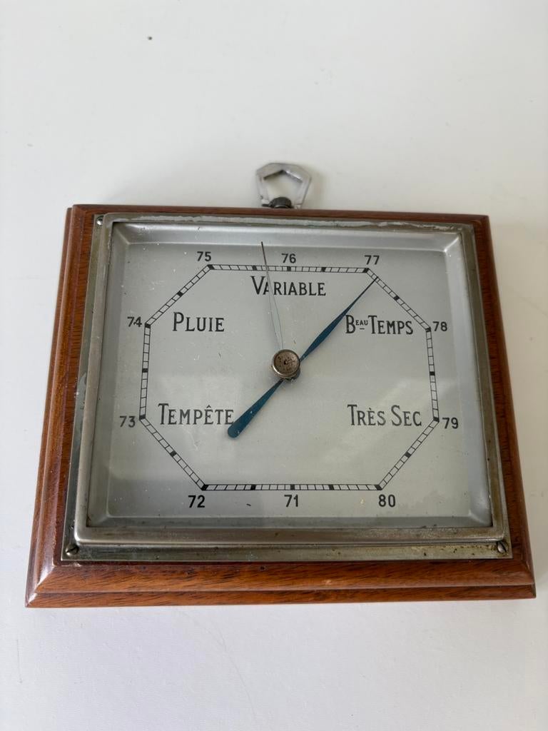 Oude barometer (16/13 cm), Ophalen of Verzenden, Gebruikt, Barometer