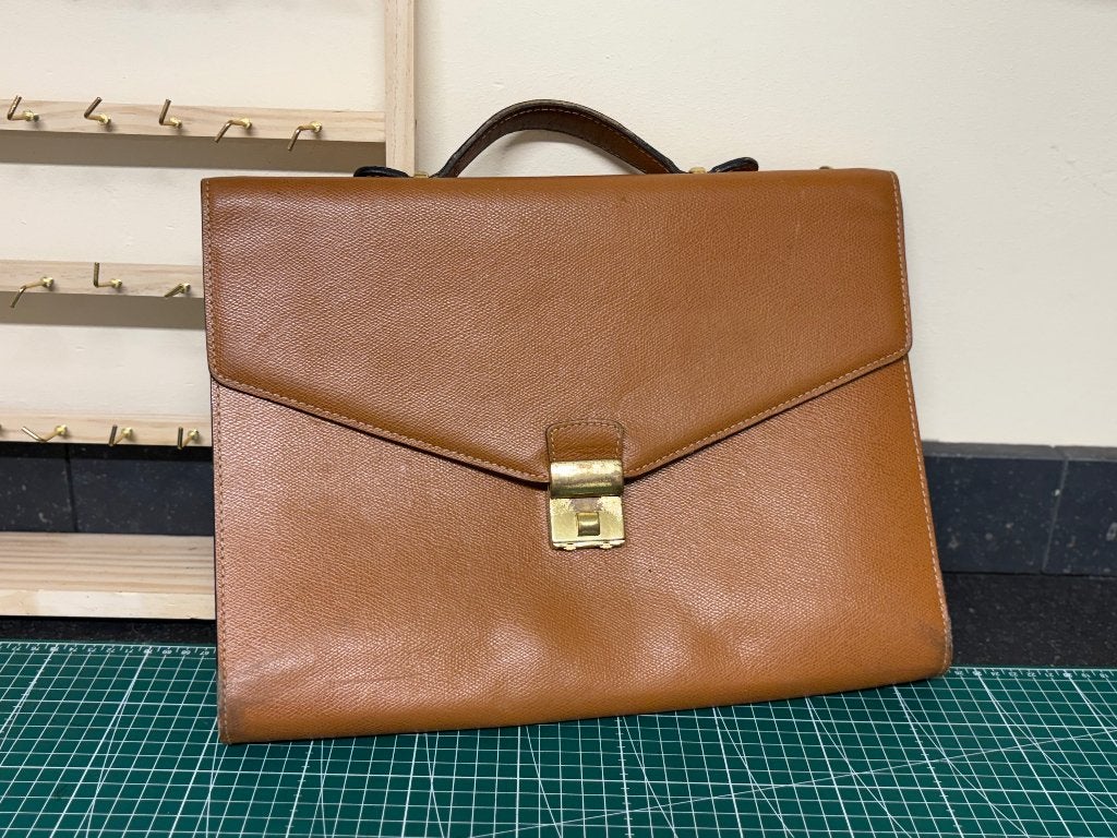 Lancel aktetas, Ophalen, Gebruikt, Bruin, Aktetas
