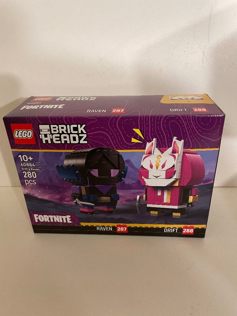 lego 40884 drift & raven in sealed doos brickheadz fortnite, Neuf, BrickHeadz, Lego, Ensemble complet
