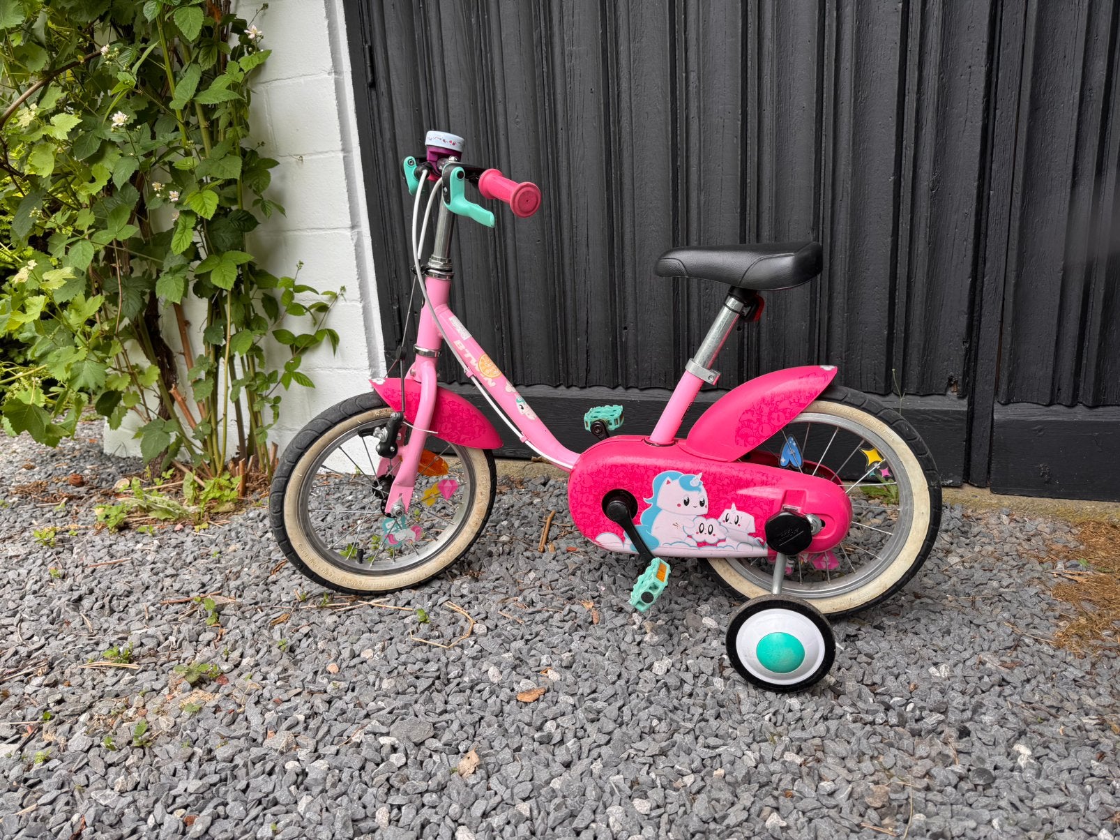 Vélo B Twin - Décathlon - 14 pouces - Rose - Motif licorne, Vélos & Vélomoteurs, Vélos | Vélos pour enfant, Comme neuf, Enlèvement