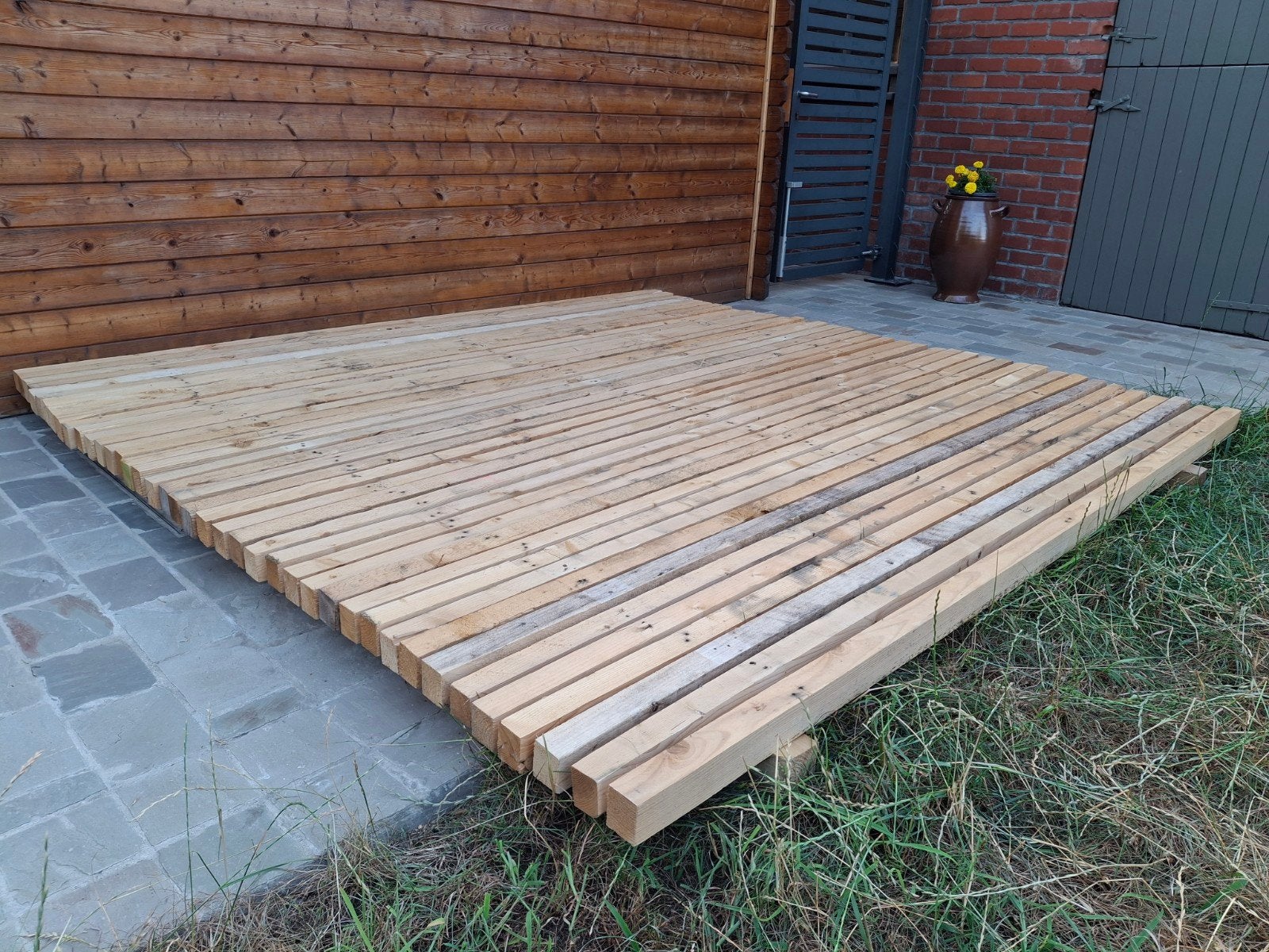 Houten balken, Tuin en Terras, Ophalen