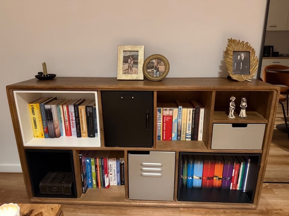 Meuble TV / Bibliothèque basse LENNOX Maisons du Monde, 25 à 50 cm, Moins de 100 cm, Autres essences de bois, Comme neuf