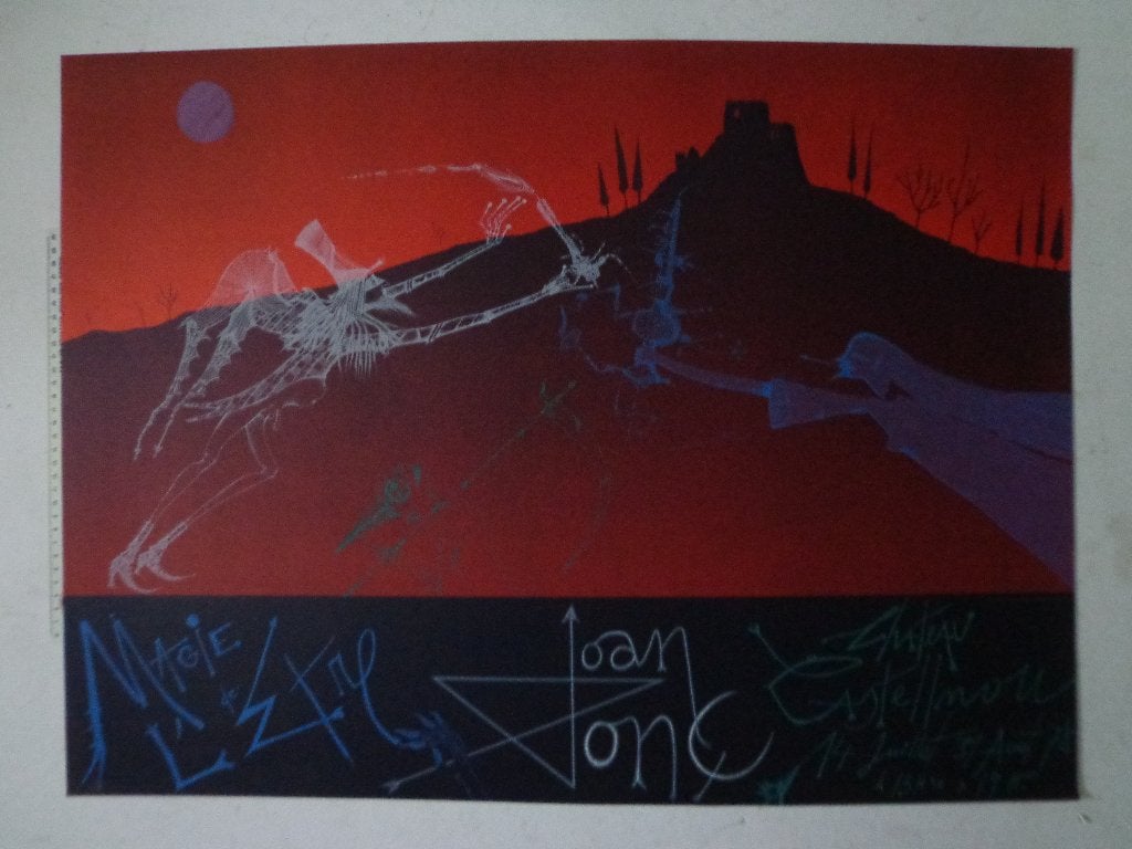 litho van tentoonstelling van Joan Ponç uit 1978, Antiquités & Art, Signé dans la planche, Lithographie, Personnages et figures fantastiques