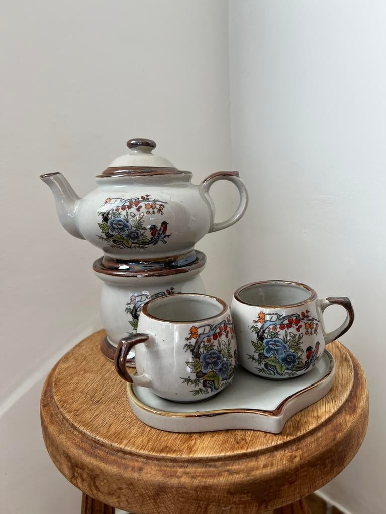 Vintage theesetje/japanse stijl, Antiek en Kunst, Antiek | Servies compleet, Ophalen of Verzenden