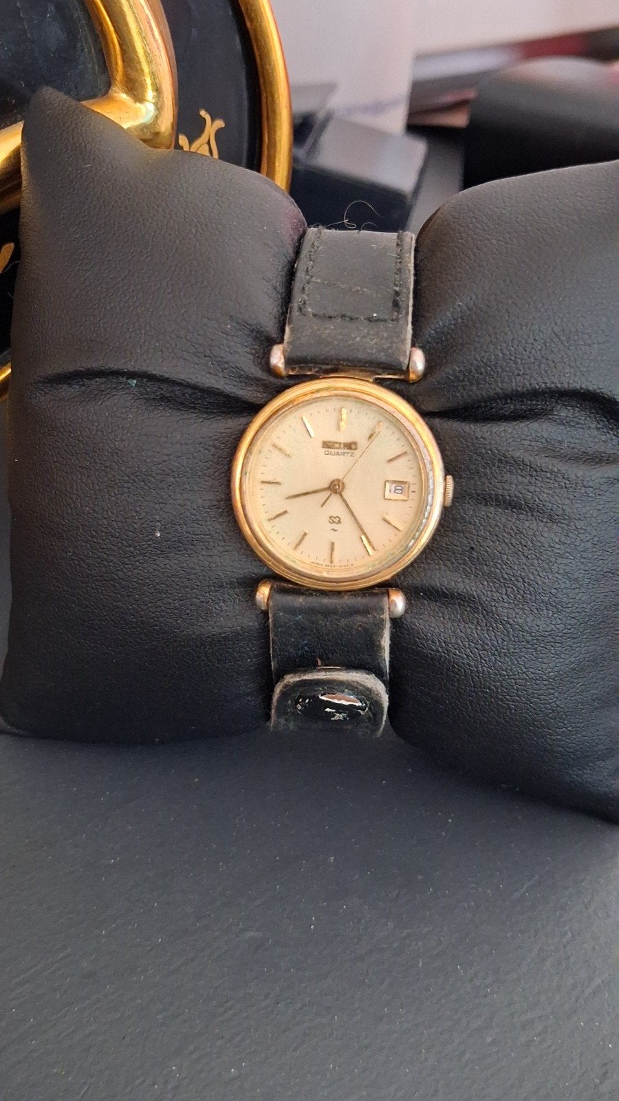 Montre vintage Seiko Quartz SQ dame (années 80) – Pile neuve, Enlèvement ou Envoi, Autres matériaux, Montre-bracelet, Seiko