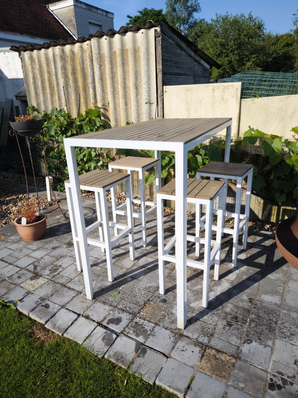Tuintafel+ stoelen, Tuin en Terras, Ophalen