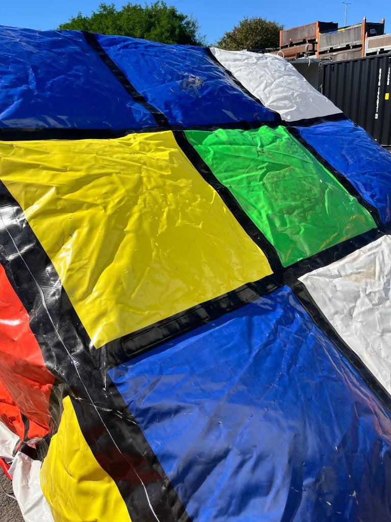 Rubicks Cube 80s opblaasbaar, Hobby en Vrije tijd, Ophalen, Gebruikt