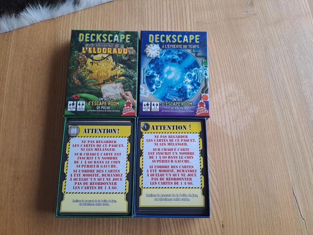 Lot de jeux Deckscape – Escape Room de poche (2 jeux), Enlèvement ou Envoi