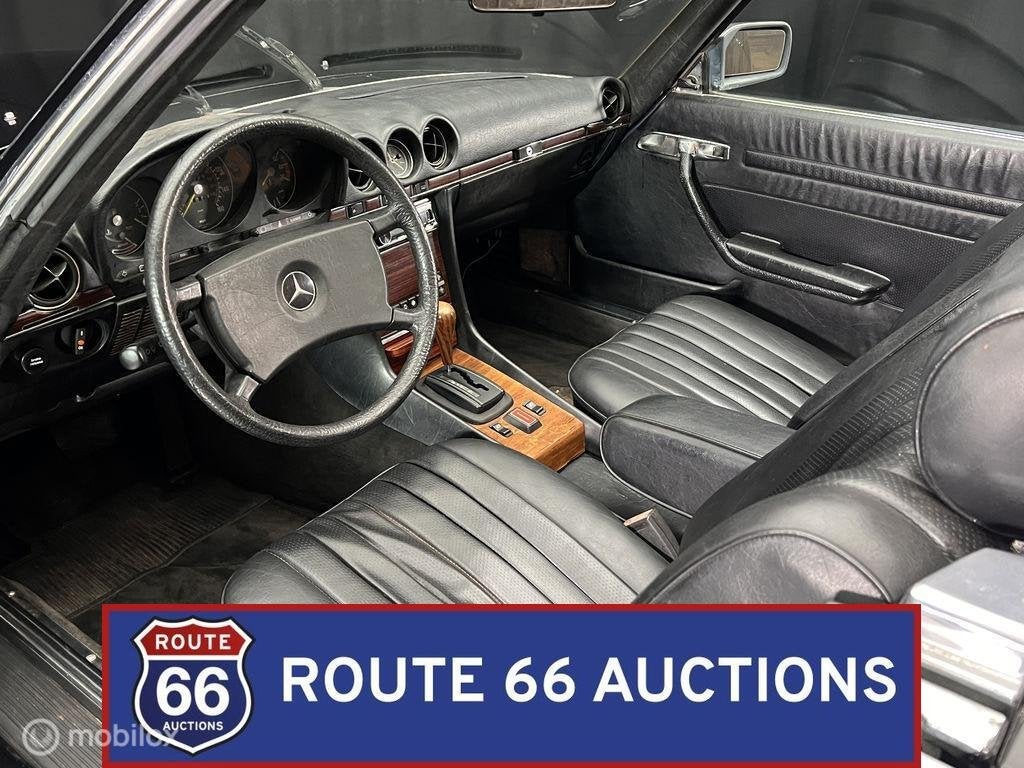 Mercedes-Benz 380 SL | 1982 | Route 66 Auctions, Zwart, Mercedes-Benz, Bedrijf, Handgeschakeld