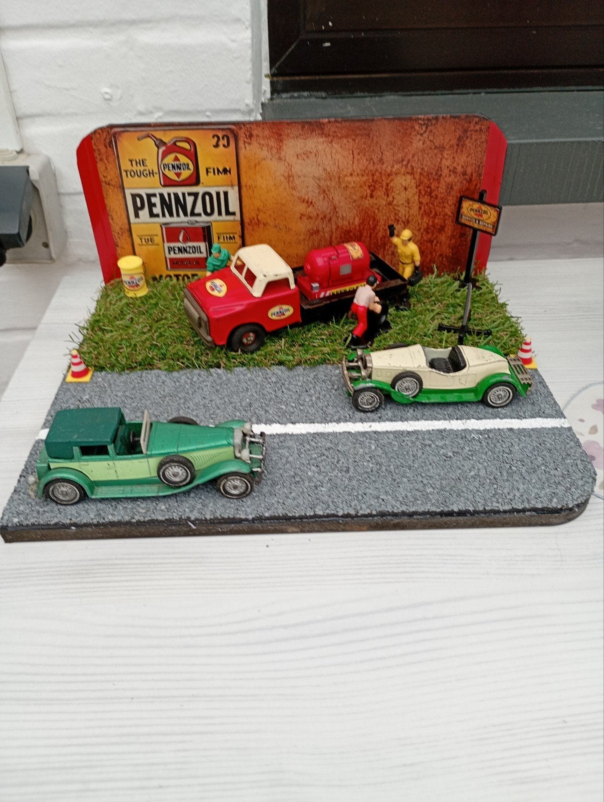 diorama handgemaakt pennzoil, Enlèvement, Utilisé, Voiture