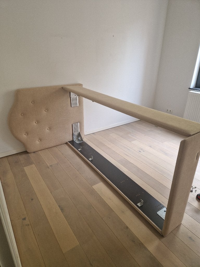 Eenpersoonsbed met lattenbodem, Huis en Inrichting, Slaapkamer | Bedden, Ophalen, 90 cm, Eenpersoons, Zo goed als nieuw