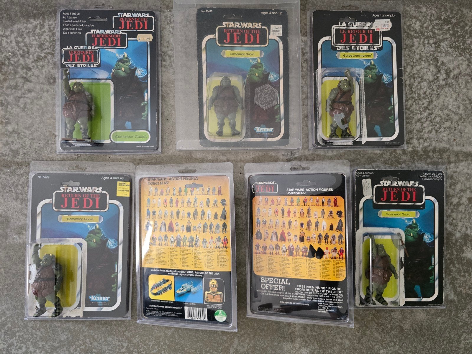 Star wars vintage Gamorrean Guard Cardbacks and figures, Ophalen of Verzenden, Zo goed als nieuw