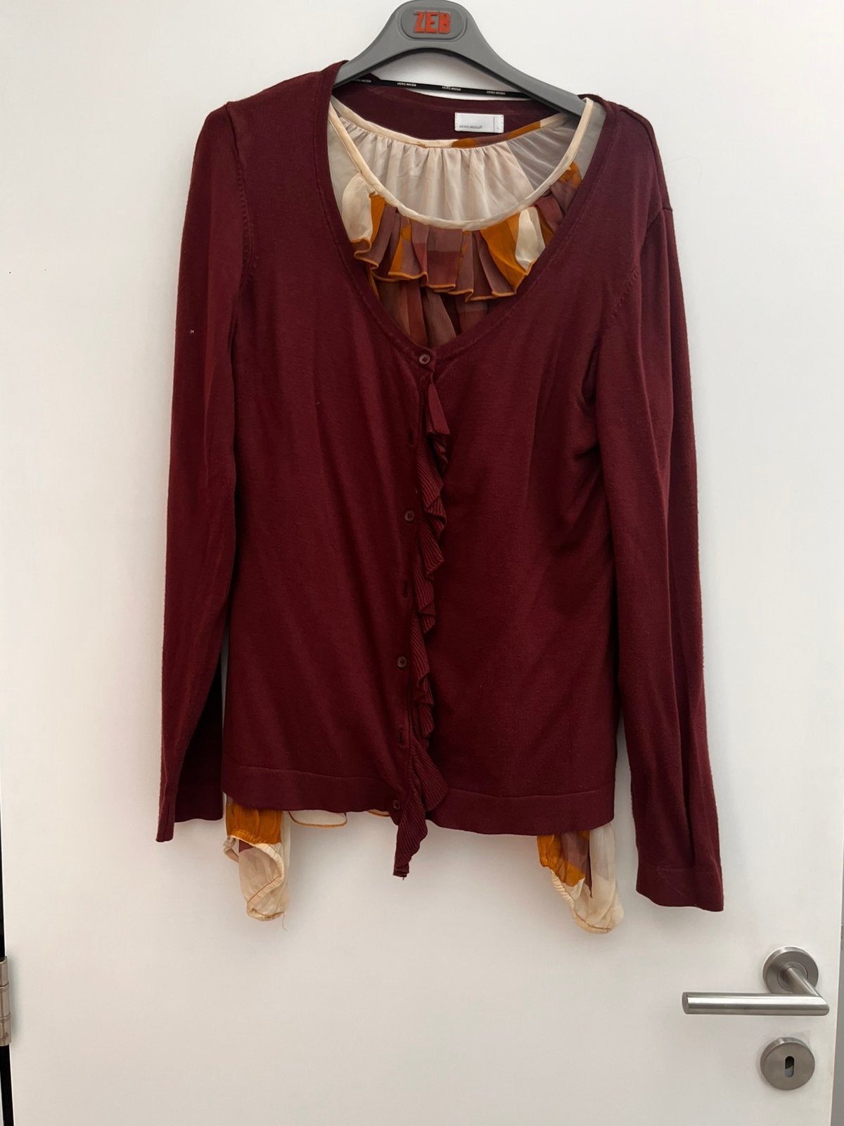 Ensemble chemisier et gilet Vero Moda taille L/XL, Enlèvement ou Envoi, Comme neuf, Taille 42/44 (L), Multicolore