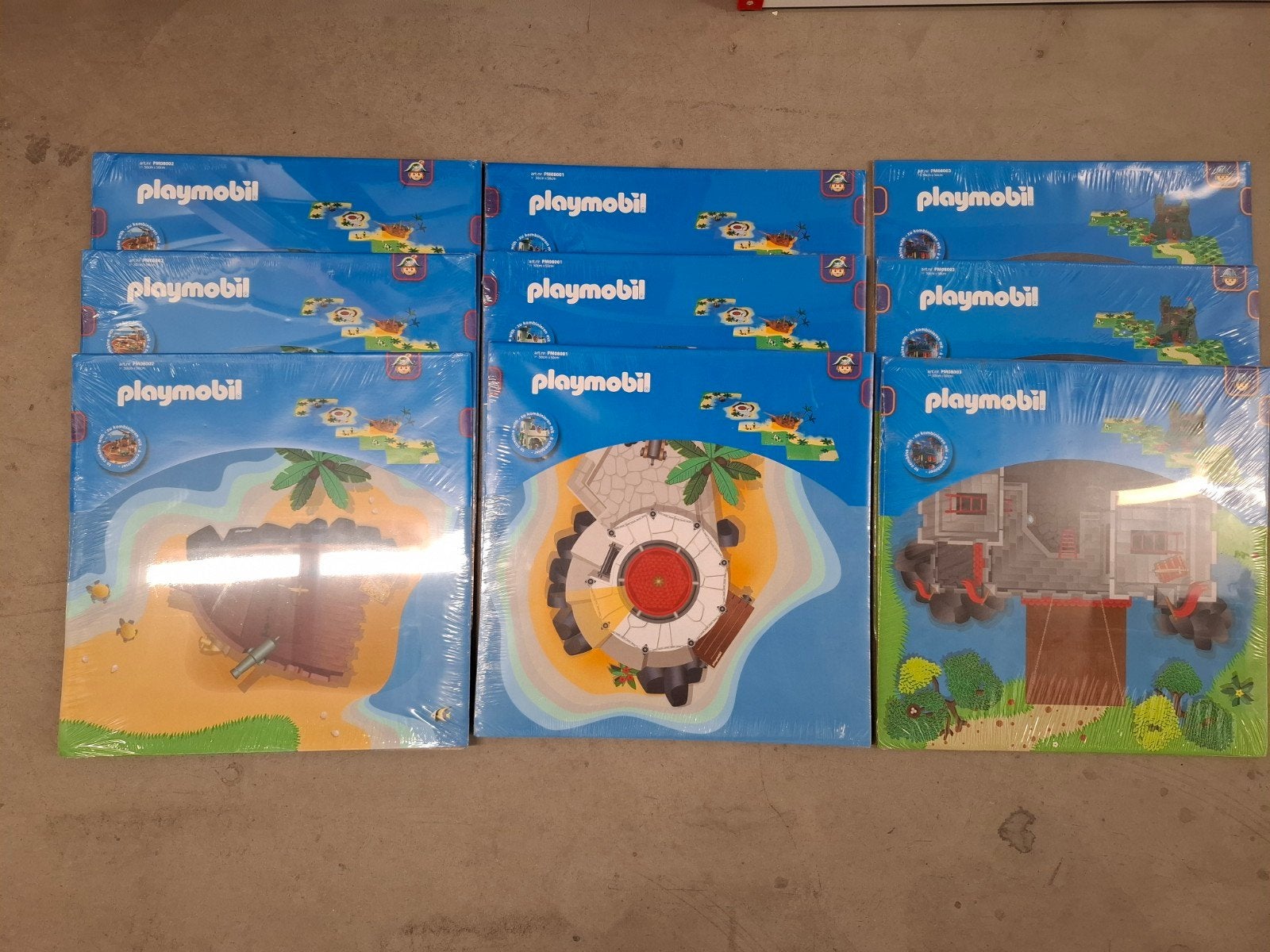 Partij Playmobil speelplaten piraten ridders Playplan, Pirates, Complete set, Overige typen, Nieuw