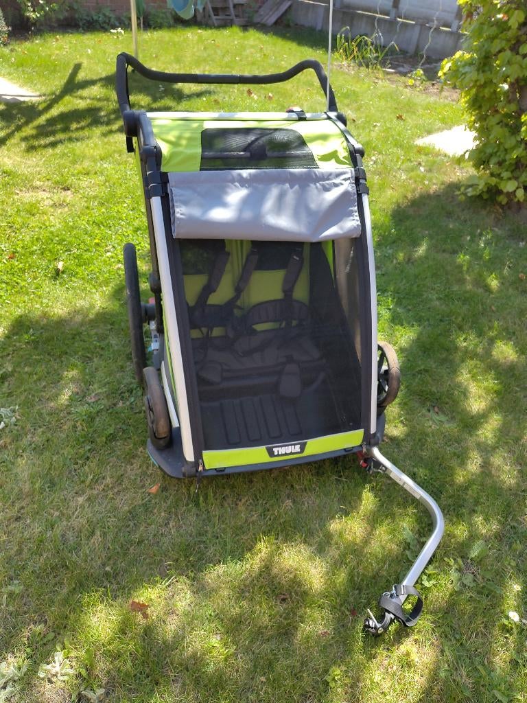 fietskar Thule Chariot Cab 2 kinderen, Fietsen en Brommers, Ophalen, Gebruikt, Opvouwbaar, Thule