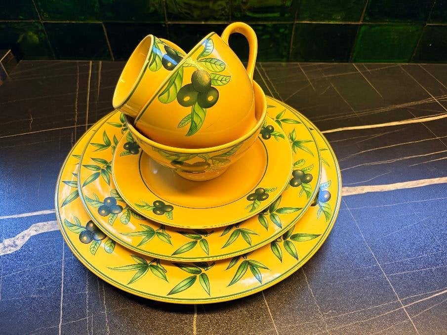 Mediterraans 40-delig Servies - NIEUW, Ophalen, Nieuw, Bord(en)