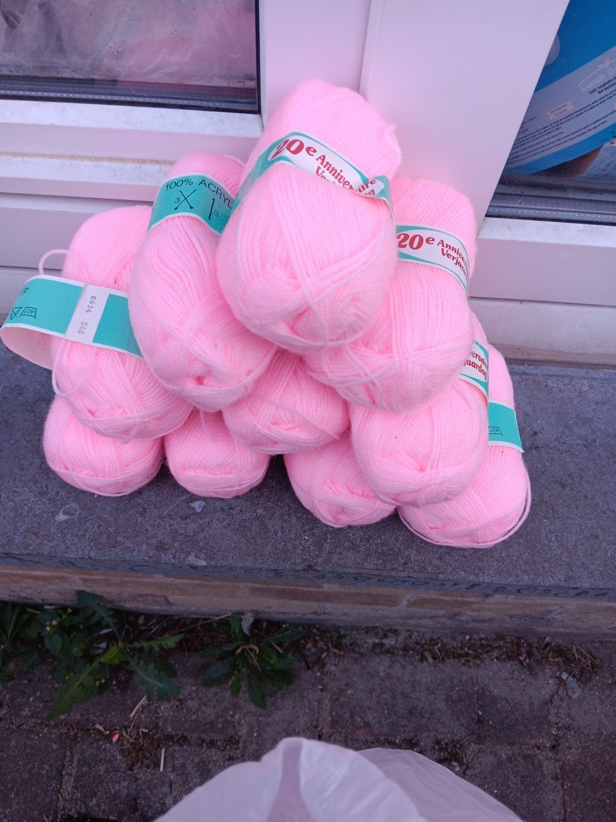 10 x roze wol, Hobby en Vrije tijd, Ophalen