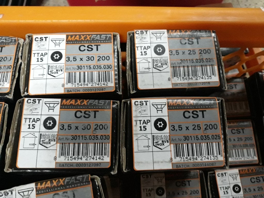 Houtschroeven spaanplaatvijzen INOX mix maten, Ophalen, Schroeven, Nieuw, Inox