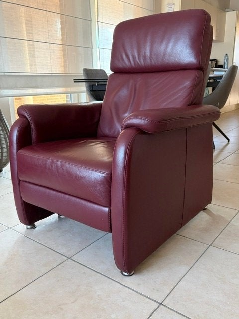 Leren salon te koop, Maison & Meubles, Trois personnes, Enlèvement, Utilisé, Cuir