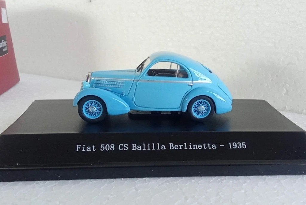 1:43 Starline Fiat 508 CS Balilla Berlinetta 1935 azur blauw, Ophalen of Verzenden, Zo goed als nieuw, Auto