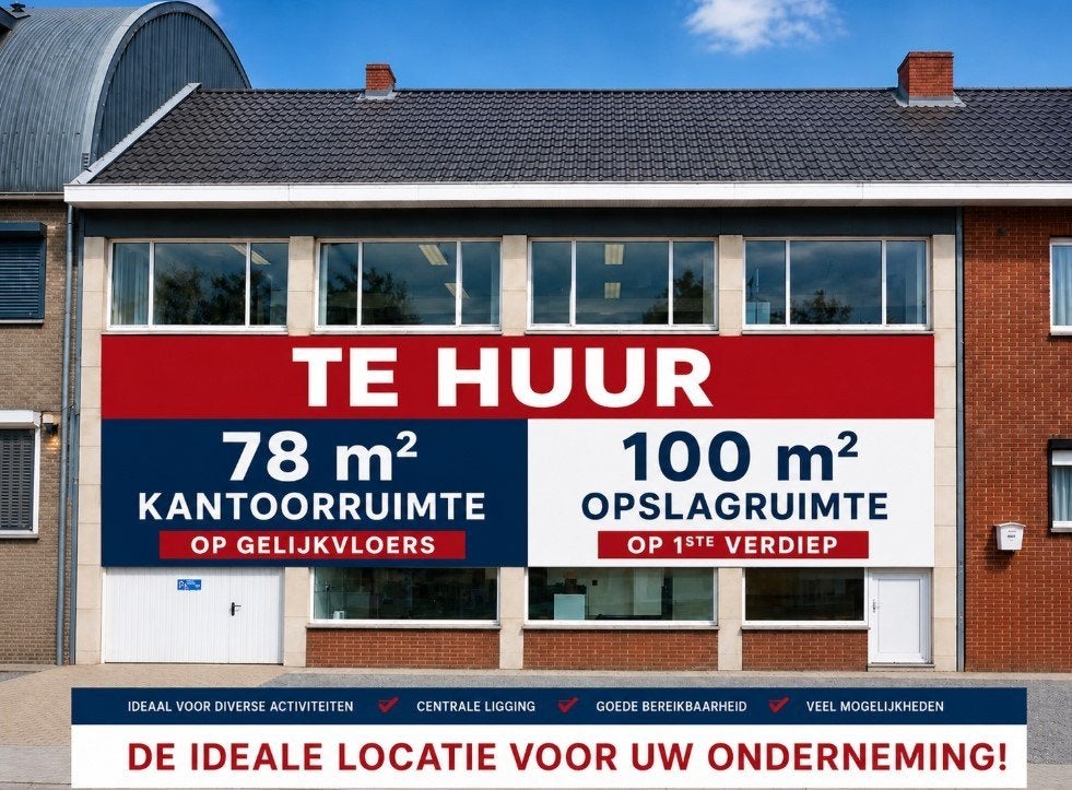 TE HUUR – Handelspand in centrum Beringen-Scheigoorstraat 2, 178 m², Huur, Bedrijfsruimte