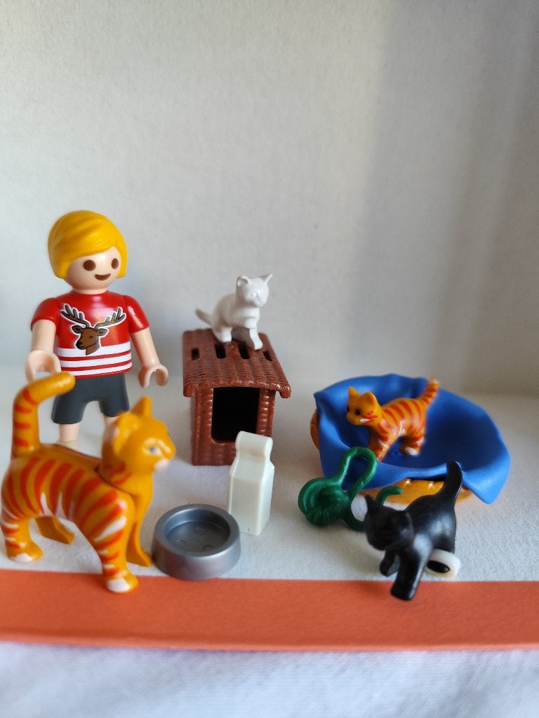Playmobil 5535 - kat met kittens, Kinderen en Baby's, Ophalen, Gebruikt, Complete set, Figuren