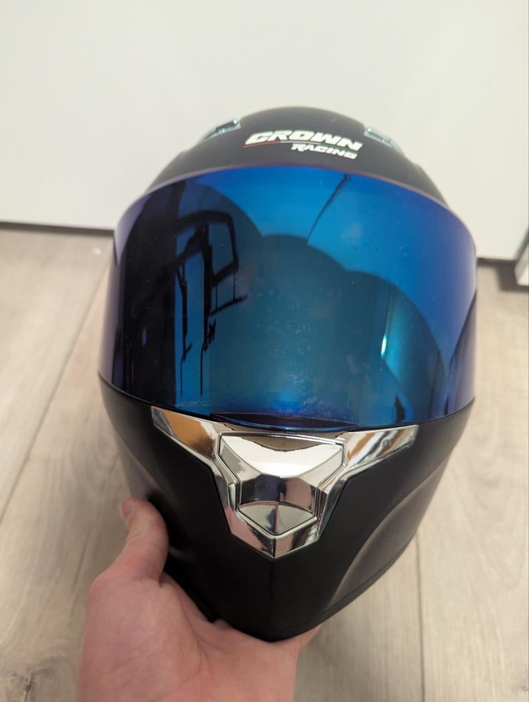 Crown racing helm met getinte vizier, Fietsen en Brommers, Brommerhelmen, Large, Ophalen