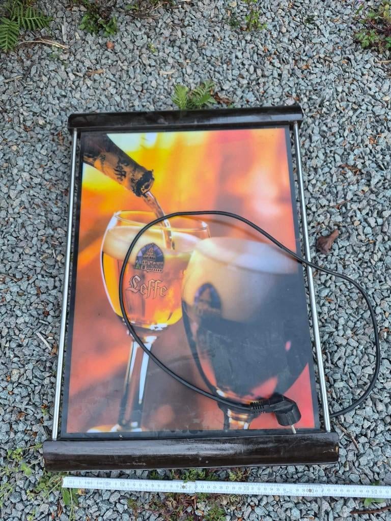 Leffe lichtbord, Ophalen, Zo goed als nieuw, Reclamebord, Plaat of Schild, Leffe