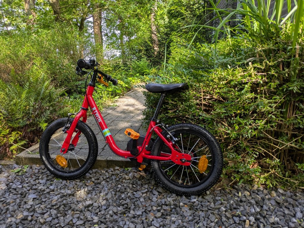 Kinderfiets 14" DISCOVER 500, Ophalen, Zijwieltjes, Velgrem, Decathlon