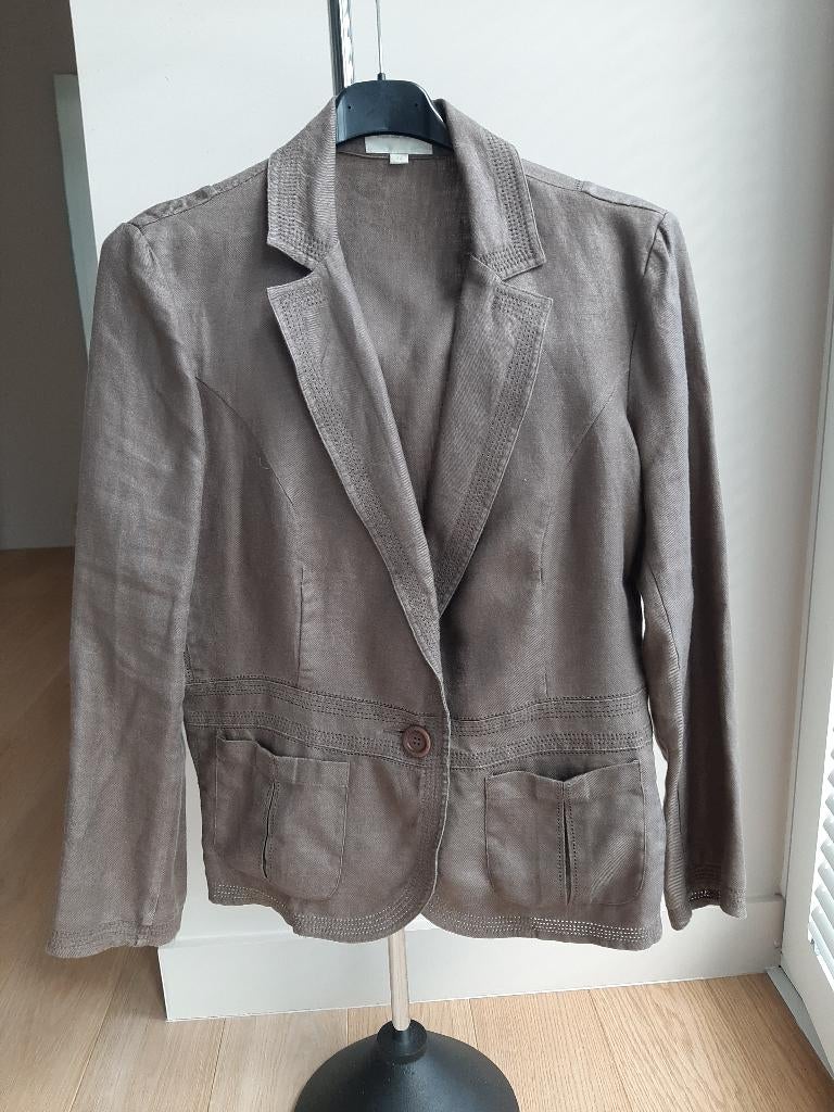 Gilet Mer du Nord (lin), Taille 42/44 (L), Enlèvement ou Envoi, Comme neuf, Brun