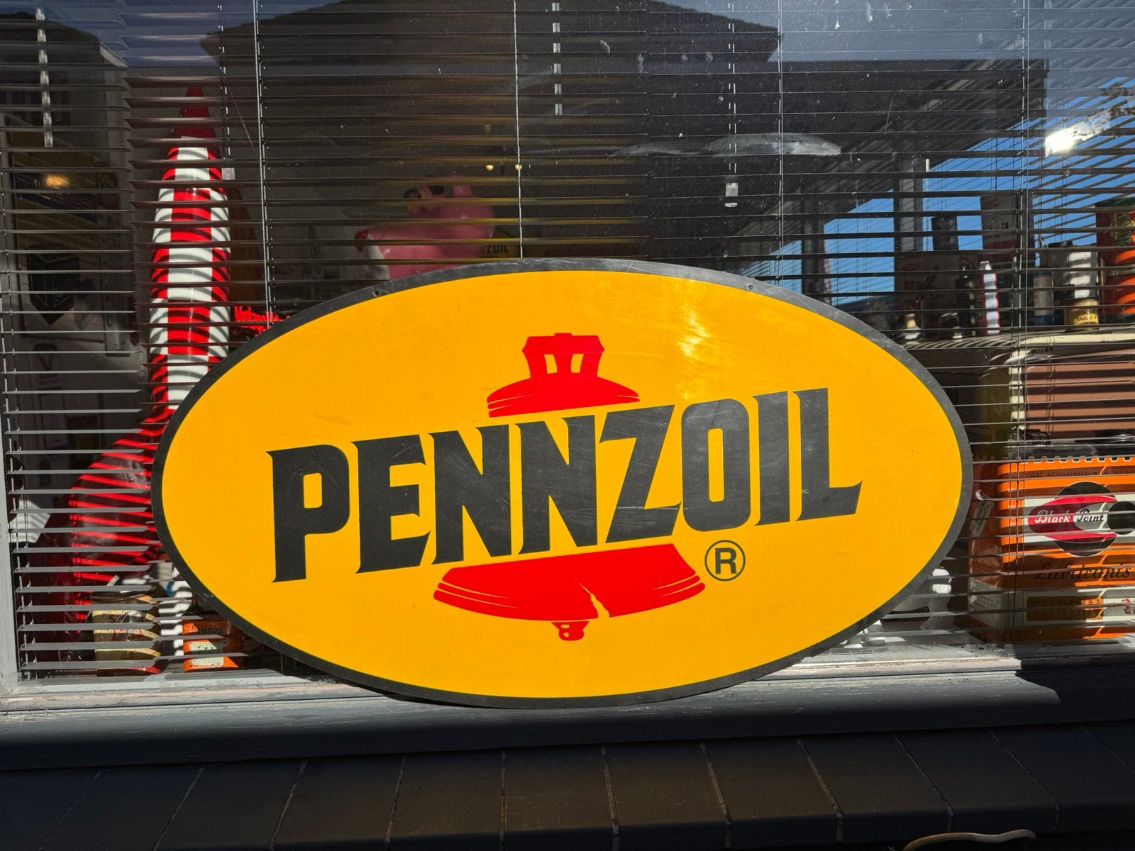 PENNZOIL olie oud reclamebord, Reclamebord, Gebruikt, ., Ophalen of Verzenden