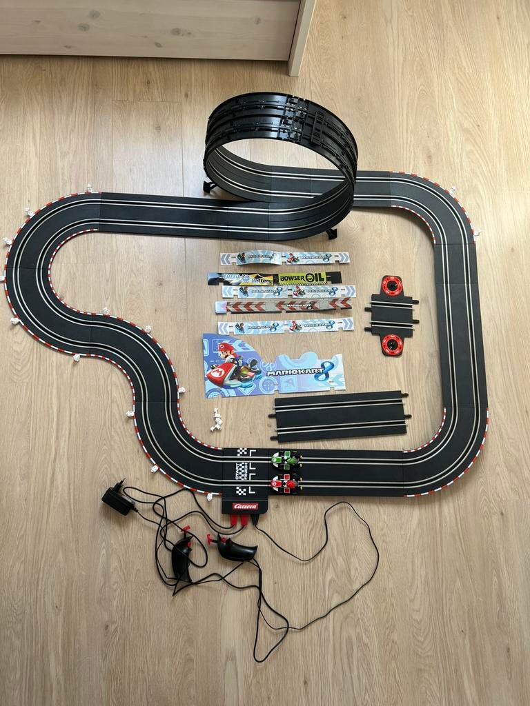Carrera Mario Kart Go racebaan, Kinderen en Baby's, Speelgoed | Racebanen, Gebruikt, Racebaan, Elektrisch, Carrera, Met looping