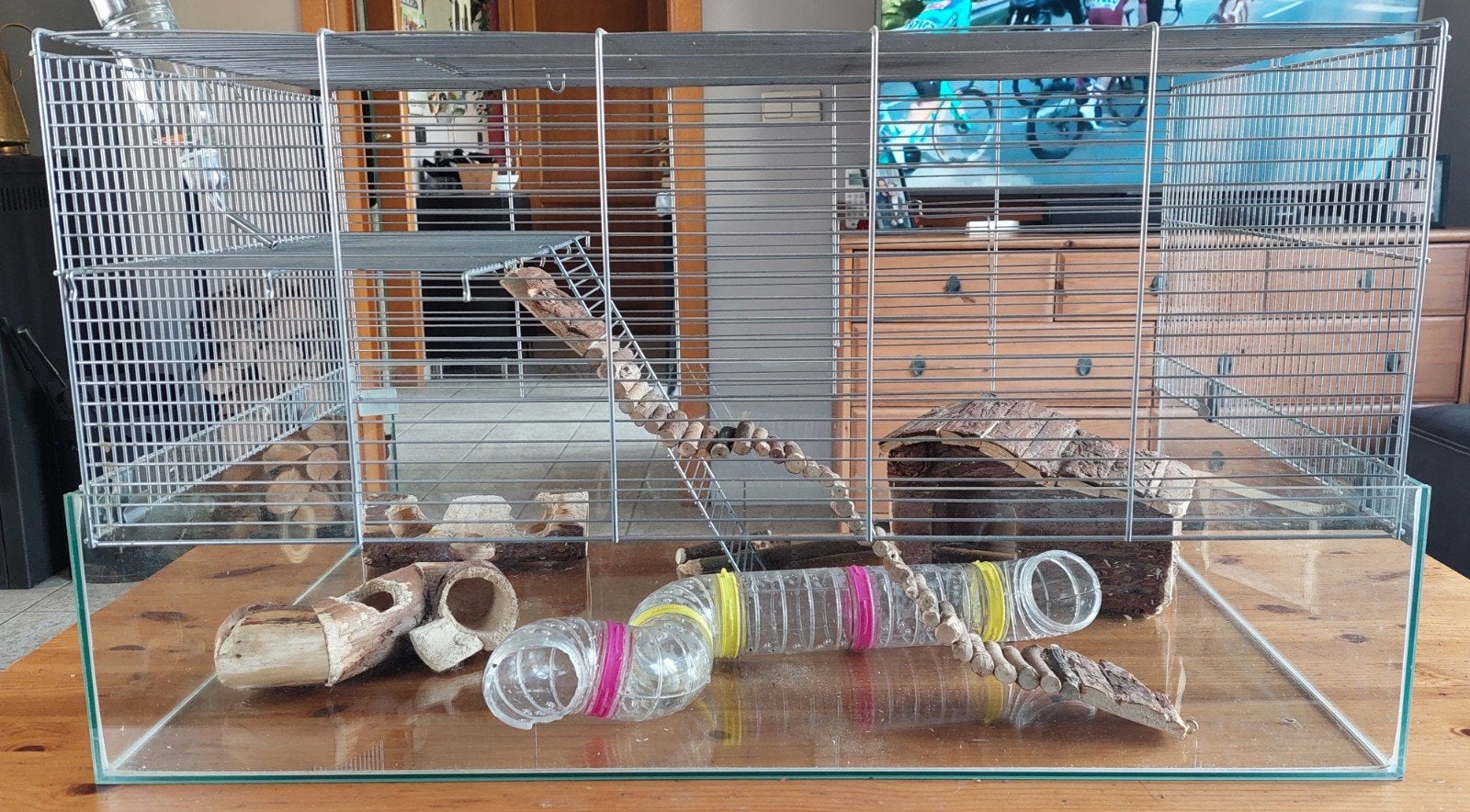 Grand cage pour rongeurs - Gerbilles - Hamster - souris  ..., Animaux & Accessoires, Enlèvement, Comme neuf, Cage, Cobaye