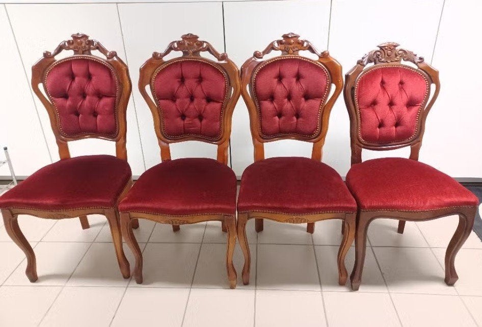 4 antieke Louis XV (???) stoelen, Ophalen