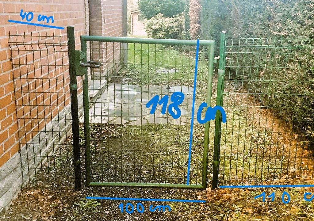 PORTILLON METALLIQUE POUR CLÔTURE DE JARDIN, Enlèvement, Utilisé