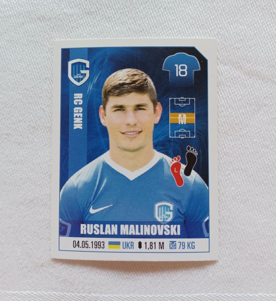 Sticker Ruslan Malinovskyi (rookie) - Pro League 2018, Ophalen of Verzenden, Zo goed als nieuw, Sticker