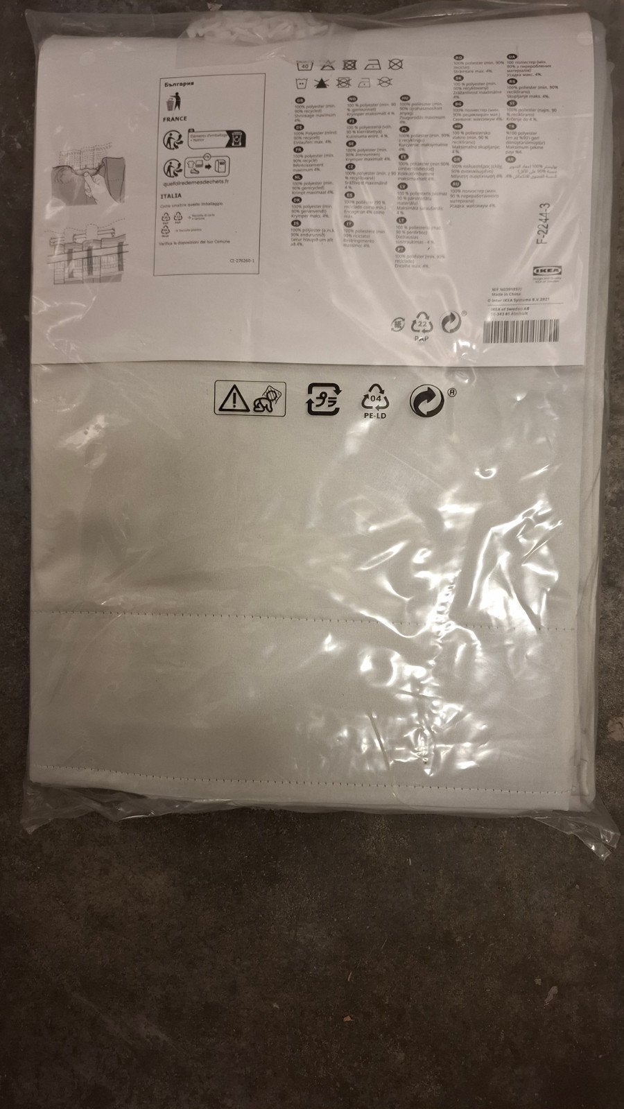 Nouveaux rideaux à vendre, Enlèvement