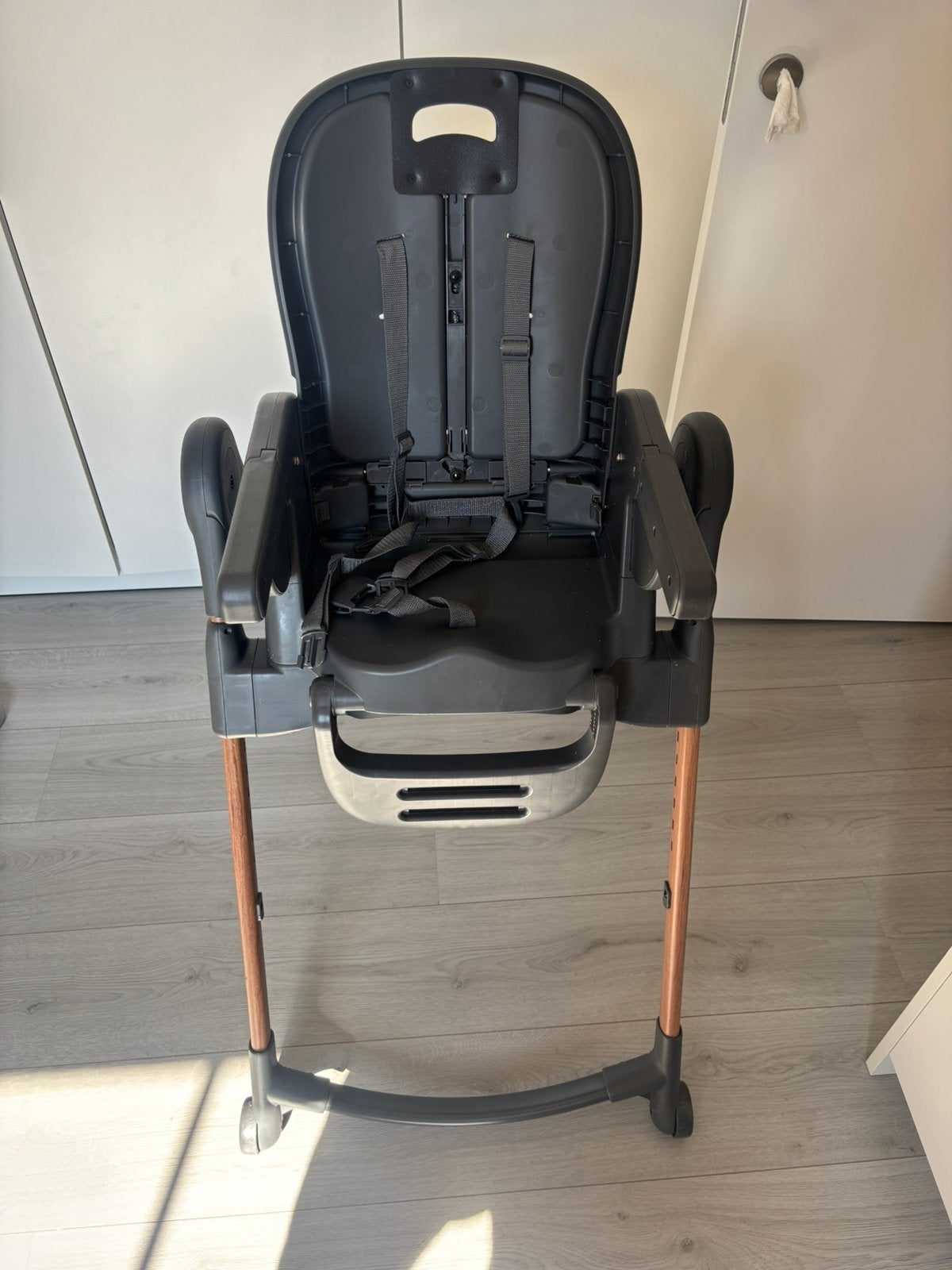 Maxi cosi eetstoel + hoes voor zitje, Ophalen, Gebruikt, Meegroeistoel, Gordel(s)