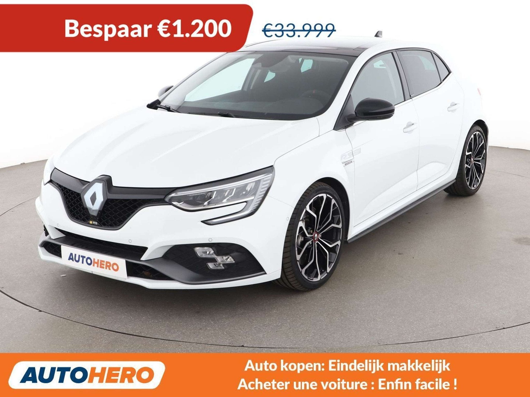 Renault Mégane 1.8 TCe R.S. (bj 2022, automaat), Auto's, 1518 kg, Gebruikt, 300 pk, Wit